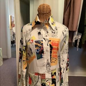 .💜polyester vintage shirt..with pockets